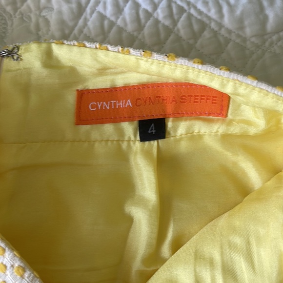 CYNTHIA CYNTHIA STEFFE Yellow Polka Dots Lined Skirt ONE OF A KIND - Picture 7 of 11